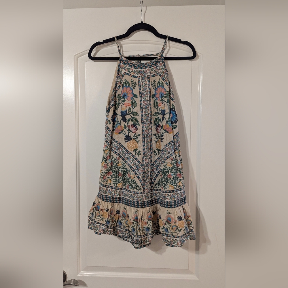 Farm Rio Floral Halter Neck Dress - Multicolor